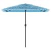 vidaXL Parasol met stalen paal 248x248x248 cm blauw