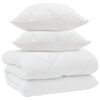 vidaXL Winter Dekbed met kussen 3 st Wit Microvezel