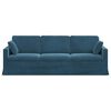 vidaXL Bank Blauw 228 x 78 x 80 cm Fluweel
