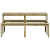 vidaXL Picknicktafel 160x134x75 cm geïmpregneerd grenenhout