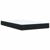 vidaXL Boxspring met matras fluweel zwart 120x200 cm