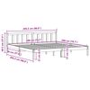vidaXL Bedframe massief grenenhout honingbruin 200x200 cm