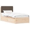 vidaXL Bedframe met Gevoerd Hoofdgedeelte Taupe 80 x 200 cm