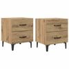 vidaXL Bed kast 2 st Artisan Eiken 40 x 35 x 47,5 cm Bewerkt hout