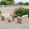 vidaXL Tuinbankenset 9 pcs Beige poly rattan
