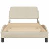 vidaXL Bedframe "Dover" 100x200 cm stof cr&egrave;mekleurig