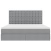 vidaXL Opbergbed met LED met matras Lichtgrijs 180 x 200 cm Polyester