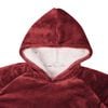vidaXL Deken hoodie Bordeaux Rood m Fleece en Flanel