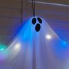 vidaXL Halloween Hangende Spook met 3 LED 3 pcs Wit Polyester