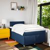 vidaXL Boxspring met matras stof blauw 120x190 cm