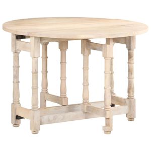 vidaXL Eettafel rond 110x76 cm massief mangohout