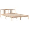 vidaXL Bedframe met hoofdbord massief grenenhout 135x190 cm
