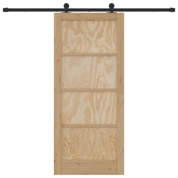 vidaXL Schuifdeur ORKDAL Bruin 86 x 198,5 cm Massief grenenhout