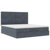 vidaXL Ottoman bed met matrassen en LED's 200x200cm fluweel