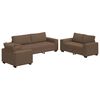 vidaXL 3-delige Loungeset met kussens stof bruin