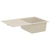 vidaXL Wasbak Beige 780 x 500 mm 80% Kwarts en 20% Hars