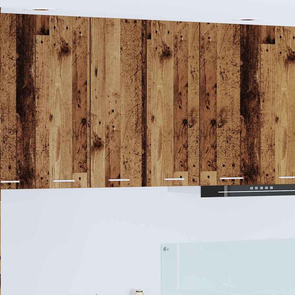 vidaXL Hangkast Oude Hout en Wit 30 x 31 x 80 cm Bewerkt hout