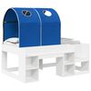 vidaXL Bed met Tunnel 4 pcs Wit en Blauw Bewerkt hout