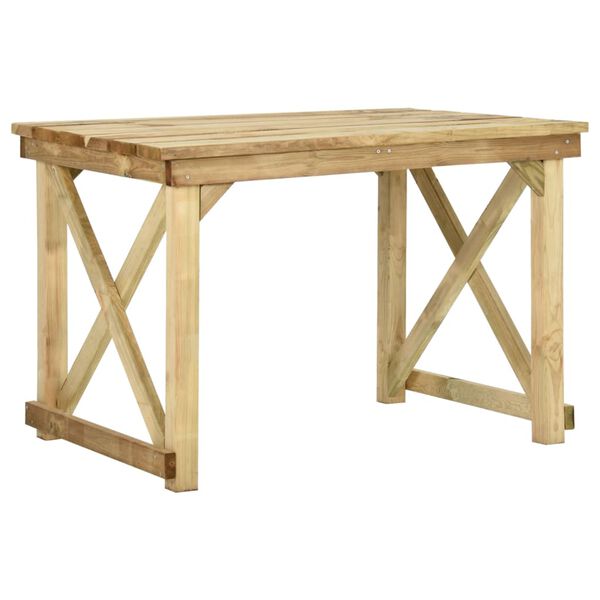 vidaXL Tuintafel 110x79x75 cm ge&iuml;mpregneerd grenenhout
