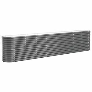vidaXL Plantenbak 332x40x68 cm gegalvaniseerd staal antracietkleurig