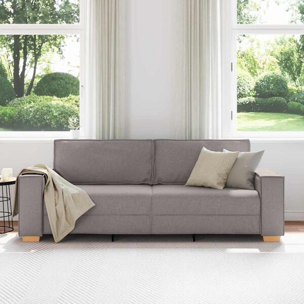 vidaXL 3-zitsbank Taupe 180 cm Stof