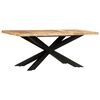 vidaXL Eettafel 180x90x76 cm massief ruw mangohout