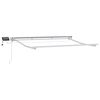 vidaXL Handmatige Luifelhouder met LED's Wit 3 x 2 m Aluminium