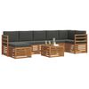 vidaXL Sofa-Sets 8 pcs Natuurlijk en Antraciet Massief Acaciahout