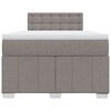 vidaXL Boxspring met matras stof taupe 120x190 cm