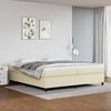 vidaXL Boxspring met matras kunstleer cr&egrave;mekleurig 200x200 cm