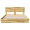 vidaXL Bedframe hoofdeinde zonder matras 135x190 cm massief hout eiken