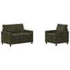 vidaXL Bankstel 2 st Groen Polyester