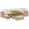 vidaXL Tuin Sofa Set met kussen 9 pcs Beige en Cr&egrave;me poly rattan
