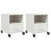 vidaXL Nachtkastjes 2 st 36x39x43,5 cm staal wit