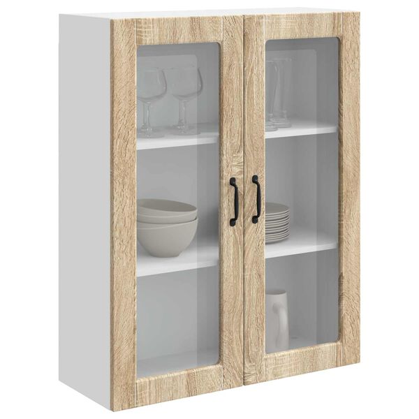 vidaXL Keukenkast Kalmar Sonoma Eiken 80 x 31 x 100 cm Bewerkt hout