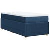 vidaXL Boxspring met matras stof blauw 100x200 cm