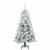 vidaXL Kunstmatige Inklapbare Kerstboom Wit 150 cm PE en PVC