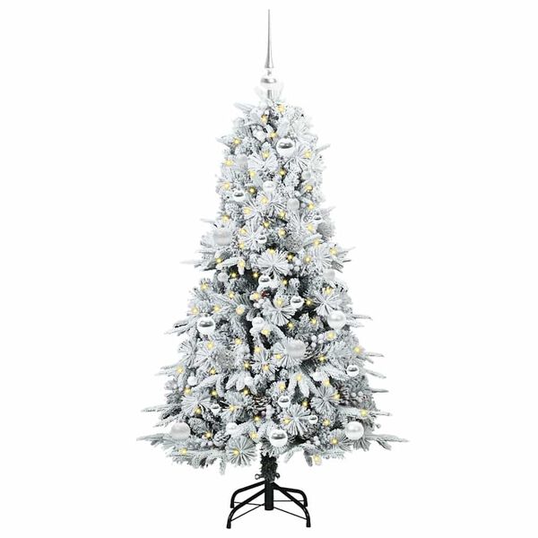 vidaXL Kunstmatige Inklapbare Kerstboom Wit 150 cm PE en PVC