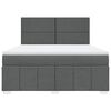 vidaXL Boxspring met matras stof donkergrijs 180x200 cm