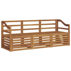 vidaXL Sofa-Sets 3 pcs Naturel Massief Acaciahout