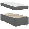vidaXL Bedframe met matras Donkergrijs 90 x 190 cm Stof