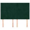 vidaXL Hoofdbord donkergroen 144x5x118/128 cm fluweel