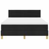 vidaXL LED Box Spring Bed met matras met LED Zwart 140 x 190 cm Stof