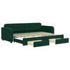 vidaXL Slaapbank onderschuifbed en lades 80x200 cm fluweel donkergroen