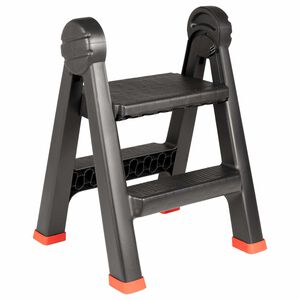 vidaXL Ladder Zwart en Rood 46 x 30 x 63 cm PP en Elastomeer