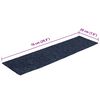 vidaXL Trapmatten Zelfklevend 15 stuks 76x20 cm Grijs Blauw Rechthoekig