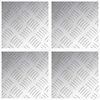 vidaXL Trapmatten 4 st 20 x 20 cm Zilver Aluminium Vierkant