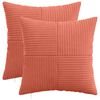 vidaXL Kussensloop 2 pcs ALMELO Rood-oranje 30 x 30 cm corduroy