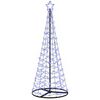vidaXL LED-kerstboom spiraal met voet EKENAS 180 cm 220 LED's Blauw