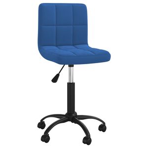 vidaXL Kantoorstoel draaibaar fluweel blauw